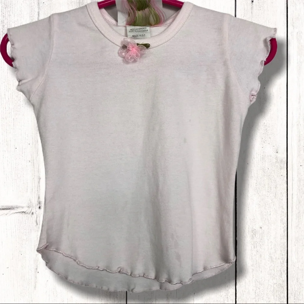 NWT 18-24 Mo Rose Cage Easter Bunny Jumper w Cap Sleeve Tee 2pc‎ Set SPRING
